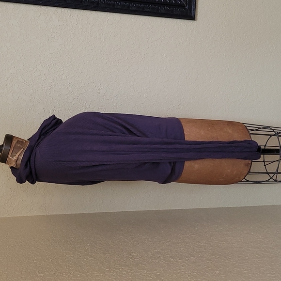 RARE CANNISSE PURPLE COWL NECK TOP SIZE S - Picture 2 of 6